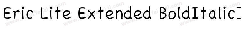 Eric Lite Extended BoldItalic字体转换